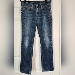 Faconnable French Tailored Straight Leg Jeans 30R Blue